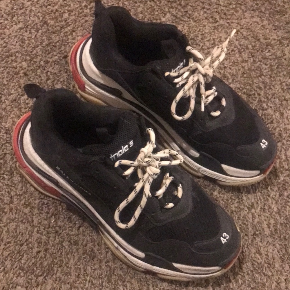 Balenciaga Black and White Men's Shoes